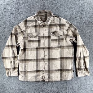 Mountain Hardwear Shirt Mens XL Flannel Brown Plaid  Button Up Casual Outdoor